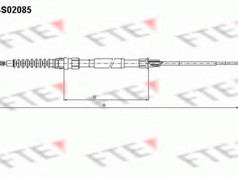Cablu, frana de parcare VW TOURAN (1T1, 1T2) - FTE FBS02085