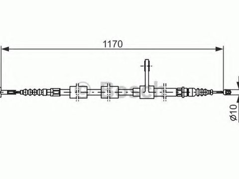 Cablu frana mana ALFA ROMEO 147 937 BOSCH 1987477554