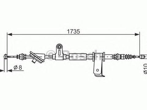 Cablu frana mana ALFA ROMEO 159 939 BOSCH 1987477112