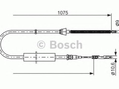 Cablu frana mana AUDI A2 8Z0 BOSCH 1987477808