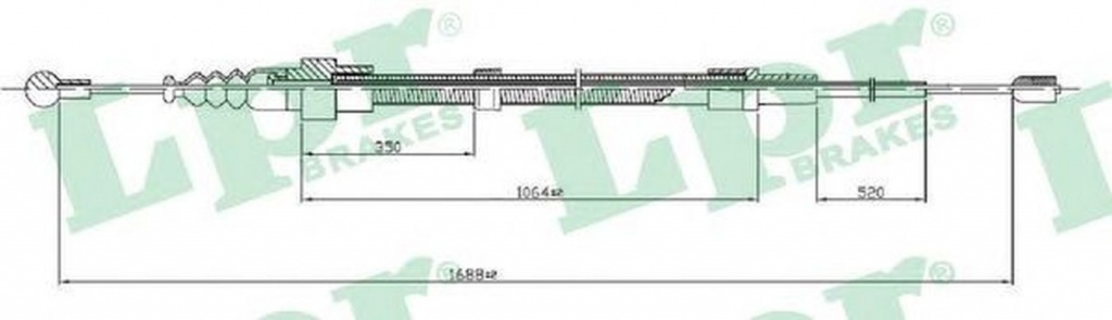Cablu frana mana AUDI A3 8L1 LPR C0953B
