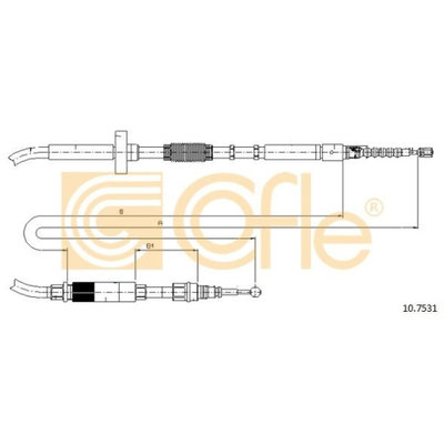 Cablu frana mana Audi A4 (8d2, B5), A4 (8e2, B6), 