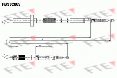 Cablu frana mana AUDI A4 8D2 B5 FTE FBS02069