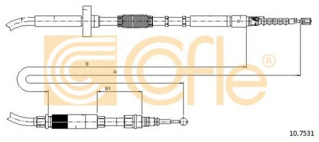 Cablu frana mana AUDI A4 8E2 B6 COFLE 10.7531