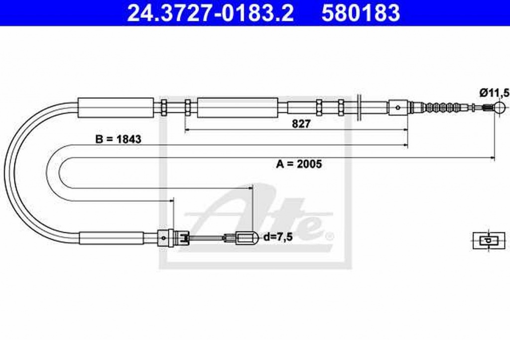 Cablu frana mana AUDI A4 8EC B7 TEXTAR 44005700