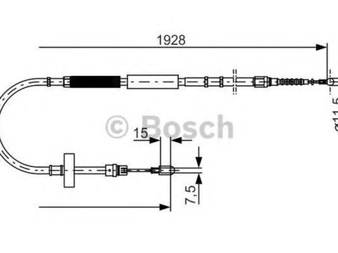 Cablu frana mana AUDI A4 Avant 8E5 B6 BOSCH 1987477922