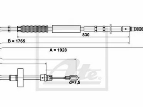 Cablu frana mana AUDI A4 Cabriolet 8H7 B6 8HE B7 TEXTAR 44005600 PieseDeTop