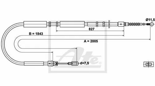 Cablu frana mana AUDI A4 Cabriolet 8H7 B6 8HE B7 TEXTAR 44005700 PieseDeTop