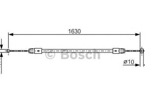 Cablu frana mana AUDI Q7 4L BOSCH 1987482187