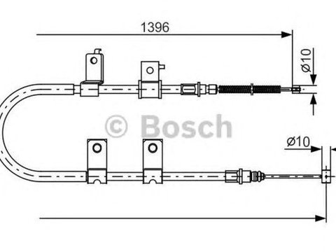 Cablu frana mana CHEVROLET AVEO hatchback T250 T255 BOSCH 1987482083