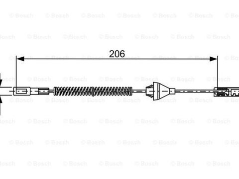 Cablu frana mana CHEVROLET CRUZE J300 BOSCH 1987482506