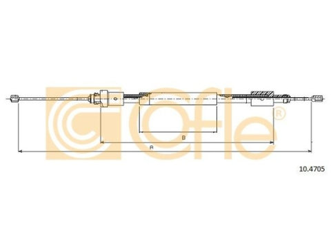 Cablu frana mana Citroen Berlingo (Mf), Peugeot Partner (5f) Cofle 104705, parte montare : stanga, spate