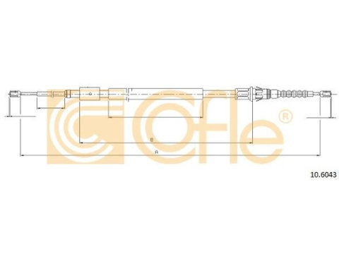 Cablu frana mana Citroen C4 1 (Lc), Peugeot 307 (3a/C) Cofle 106043, parte montare : stanga, dreapta, spate