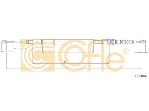 Cablu frana mana Citroen C4 1 (Lc), Peugeot 307 Break (3e 3h) Cofle 106044, parte montare : stanga, dreapta, spate