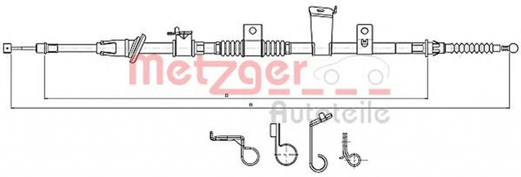 Cablu frana mana CITROEN C4 AIRCROSS METZGER 17.2300