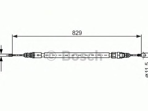 Cablu frana mana CITROEN C4 II B7 BOSCH 1987482372