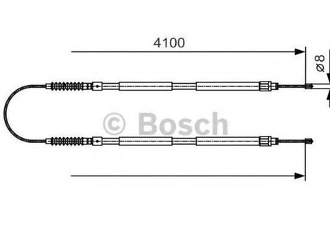 Cablu frana mana CITROEN JUMPER bus 230P BOSCH 1987482005