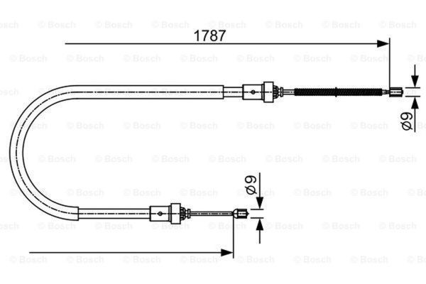 Cablu frana mana DACIA DUSTER BOSCH 1987482410