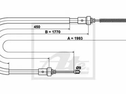 Cablu frana mana DACIA LOGAN EXPRESS FS TEXTAR 44041800 PieseDeTop