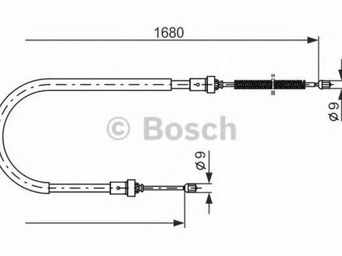 Cablu frana mana DACIA LOGAN LS BOSCH 1987477955