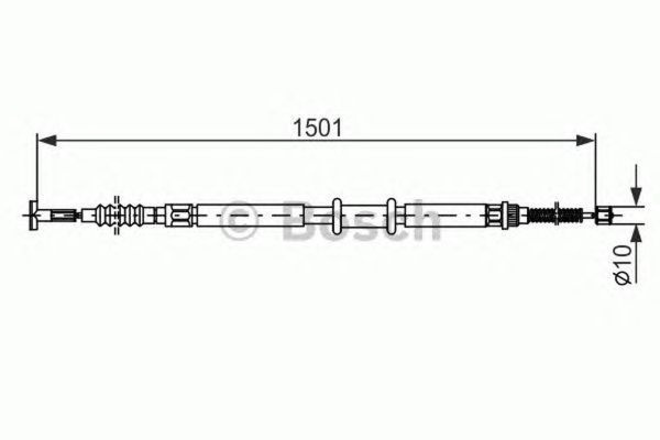 Cablu frana mana FIAT ALBEA 178 BOSCH 1987477969