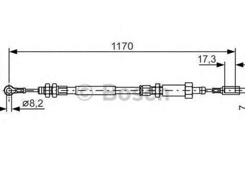 Cablu frana mana FIAT DUCATO caroserie 230L BOSCH 1987482004