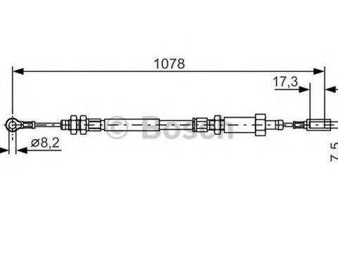 Cablu frana mana FIAT DUCATO caroserie 230L BOSCH 1987482002