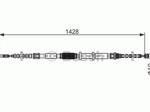 Cablu frana mana FIAT MAREA Weekend 185 BOSCH 1987477552