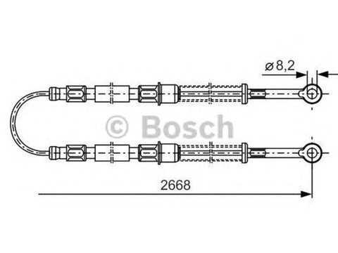 Cablu frana mana FIAT PANDA 141A BOSCH 1987477086