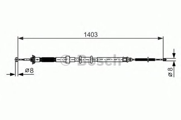 Cablu frana mana FIAT PANDA 169 BOSCH 1987482390