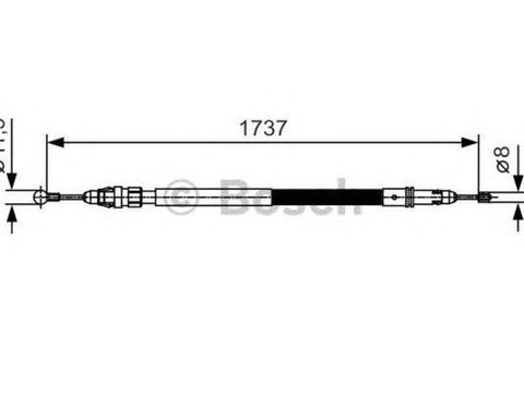 Cablu frana mana FIAT SCUDO caroserie 272 270 BOSCH 1987482008