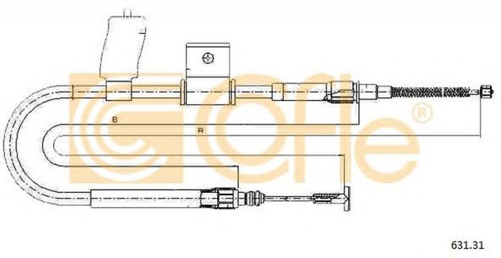 Cablu frana mana FIAT STRADA pick-up 178E COFLE 631.31