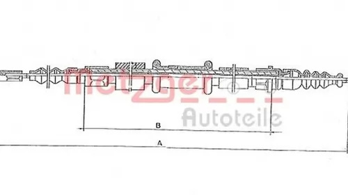 Cablu frana mana FIAT TIPO 160 METZGER 251.25 PieseDeTop