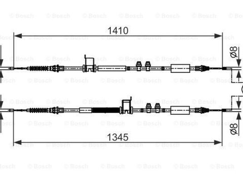 Cablu frana mana FORD ECOSPORT BOSCH 1987482560