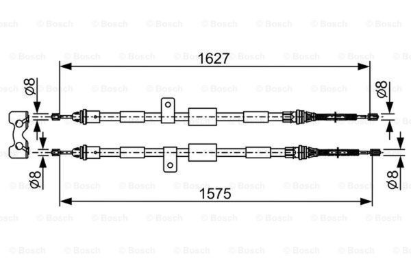 Cablu frana mana FORD FIESTA IV JA JB BOSCH 1987477301