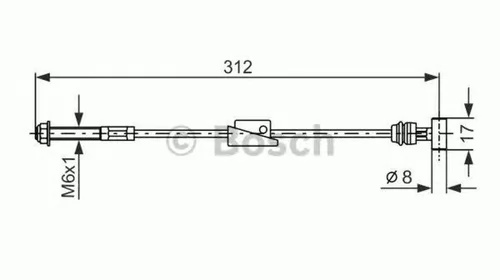 Cablu frana mana FORD FIESTA IV JA JB BOSCH 1987477517 PieseDeTop