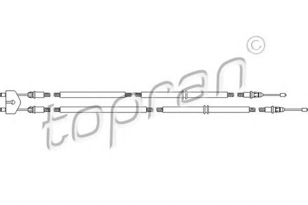 Cablu frana mana FORD FIESTA V JH JD TOPRAN 302063