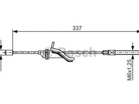 Cablu frana mana FORD FOCUS II DA BOSCH 1987482188