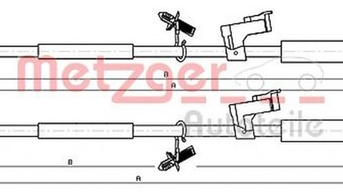 Cablu frana mana FORD FOCUS II DA METZGE