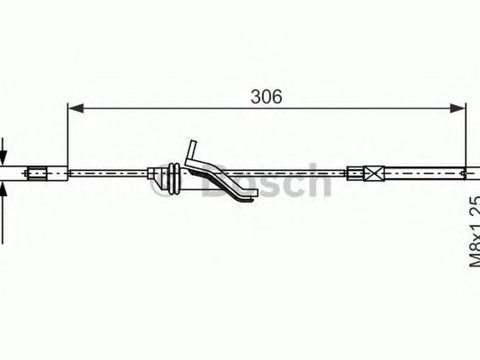 Cablu frana mana FORD FOCUS III BOSCH 1987482369