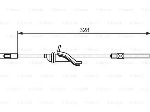Cablu frana mana FORD FOCUS III limuzina BOSCH 1987482545