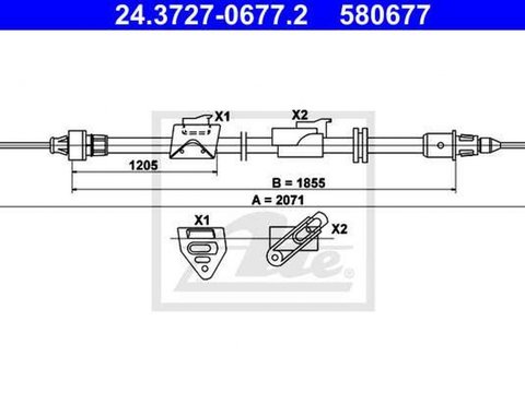 Cablu frana mana FORD S-MAX WA6 TEXTAR 44048600