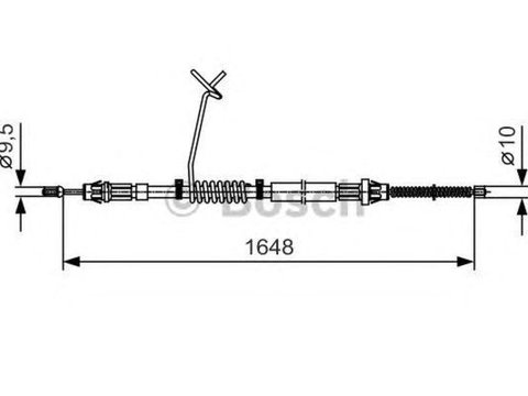 Cablu frana mana FORD TRANSIT caroserie BOSCH 1987482035