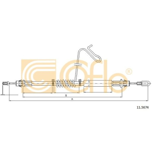 Cablu frana mana Ford Transit Cofle 115674, parte 