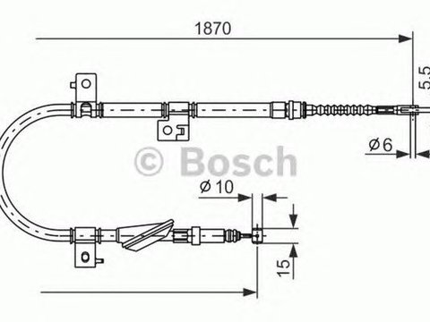 Cablu frana mana HONDA ACCORD V CC CD BOSCH 1987477673