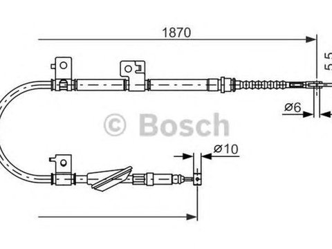 Cablu frana mana HONDA ACCORD V CE CF BOSCH 1987477602