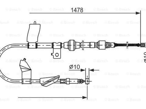 Cablu frana mana HONDA CIVIC V Hatchback EG BOSCH 1987477448