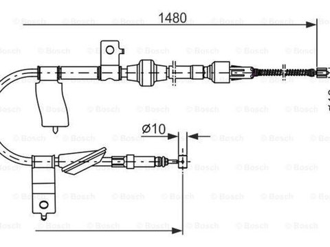 Cablu frana mana HONDA CIVIC V Hatchback EG BOSCH 1987477447