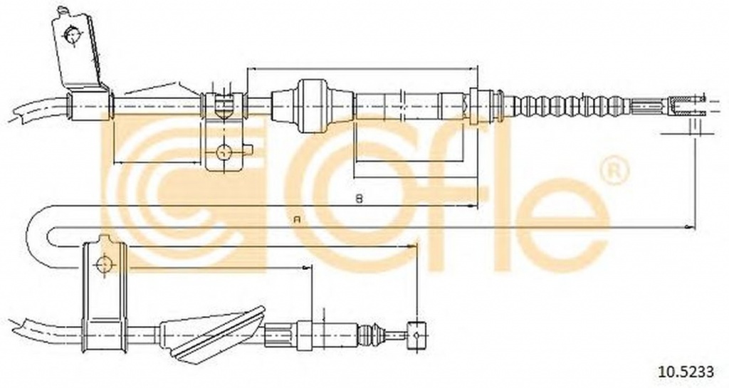 Cablu frana mana HONDA CIVIC VI Aerodeck MB MC COFLE 10.5233