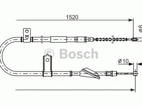 Cablu frana mana HYUNDAI ATOS MX BOSCH 1987477613